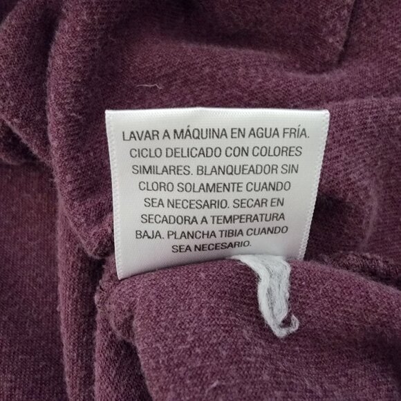 Style & Co Sport Womens Hooded Jacket Small Full Zip Snap Pockets Deep Plum - Picture 9 of 11